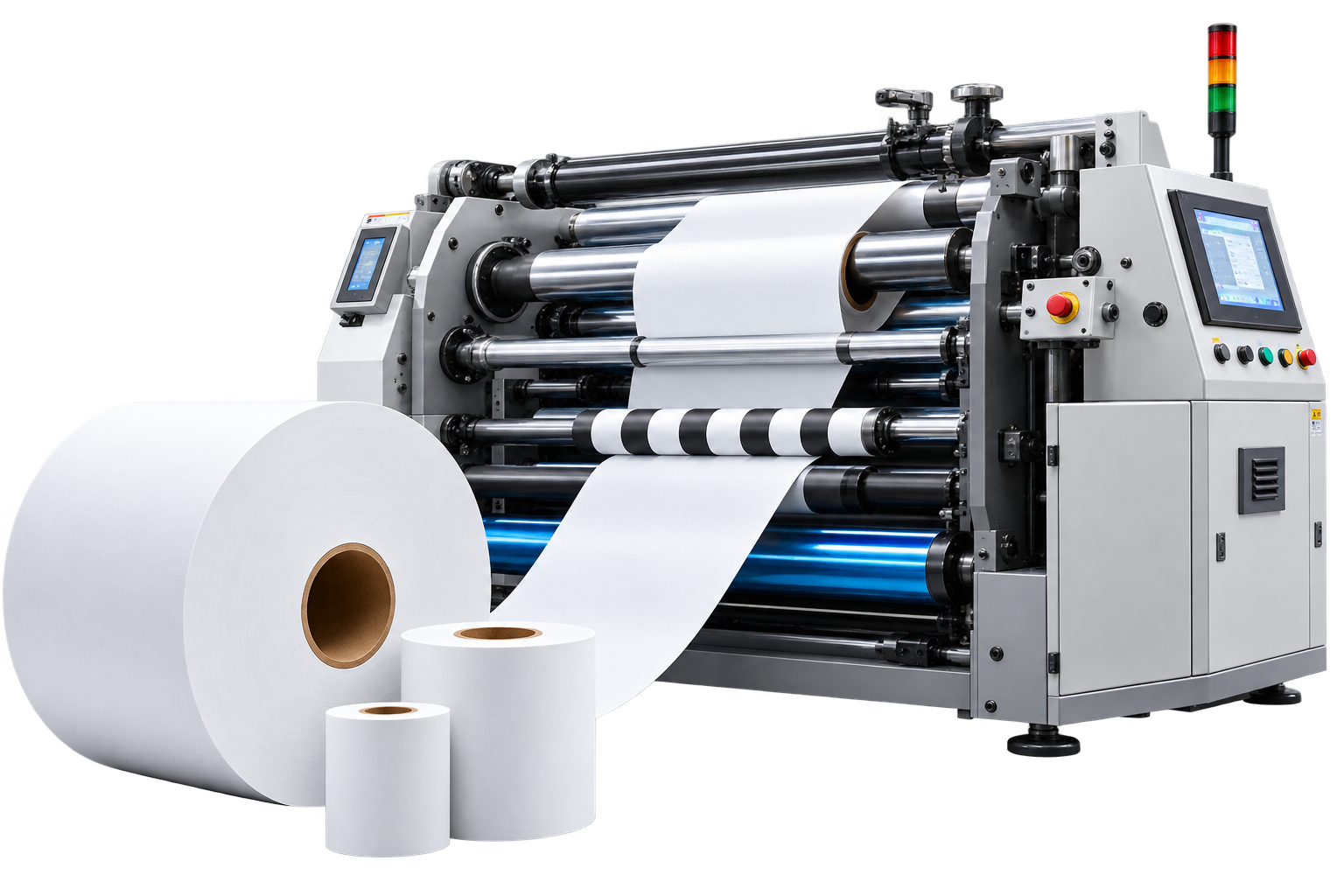 Fabricación de rollos térmicos Indupaper Argentina
